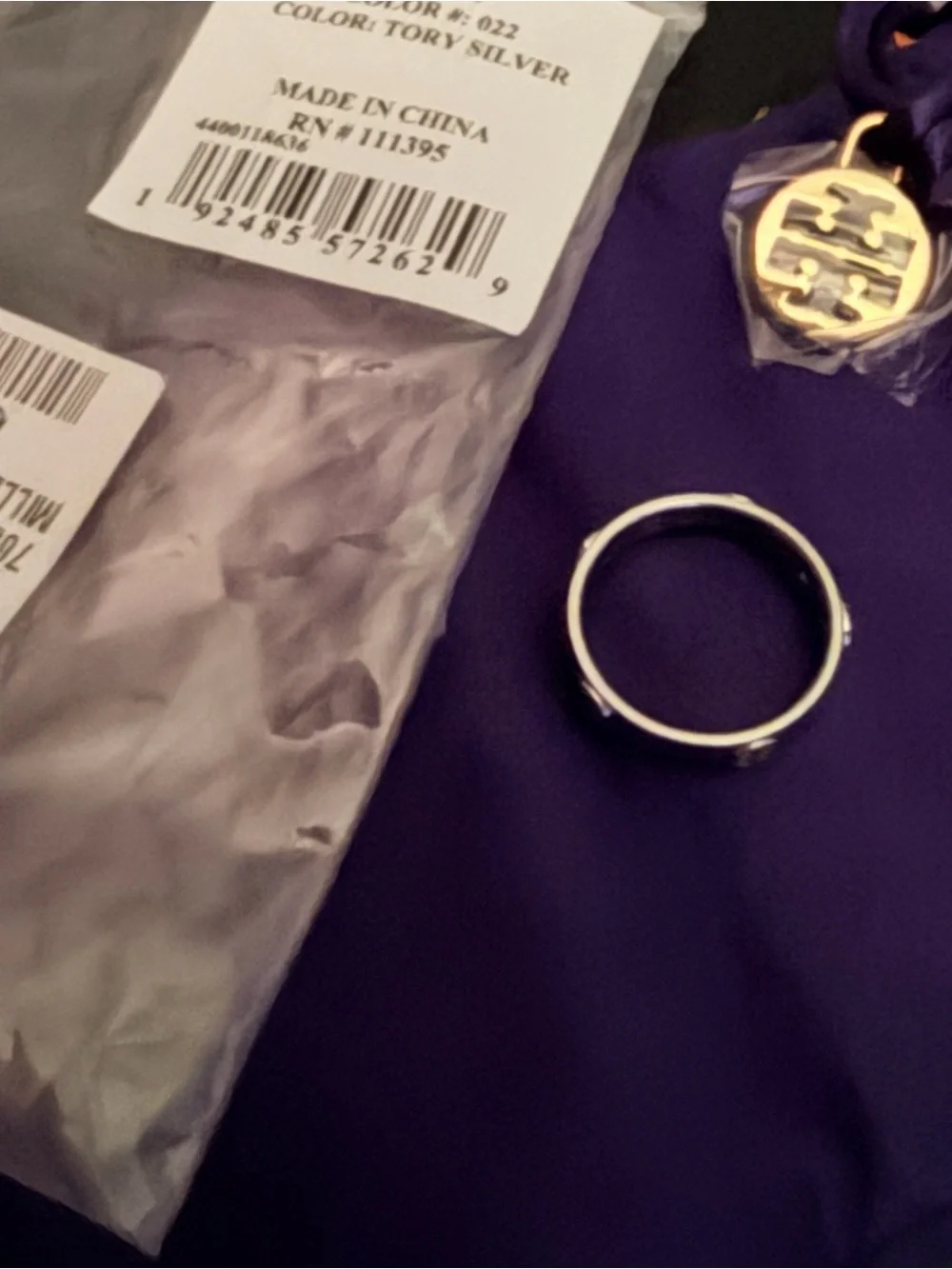 Silver size 7 Tory Burch ring